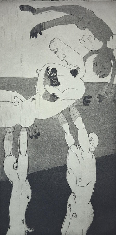 Fatherhood, 25x12.5cm, Radierung