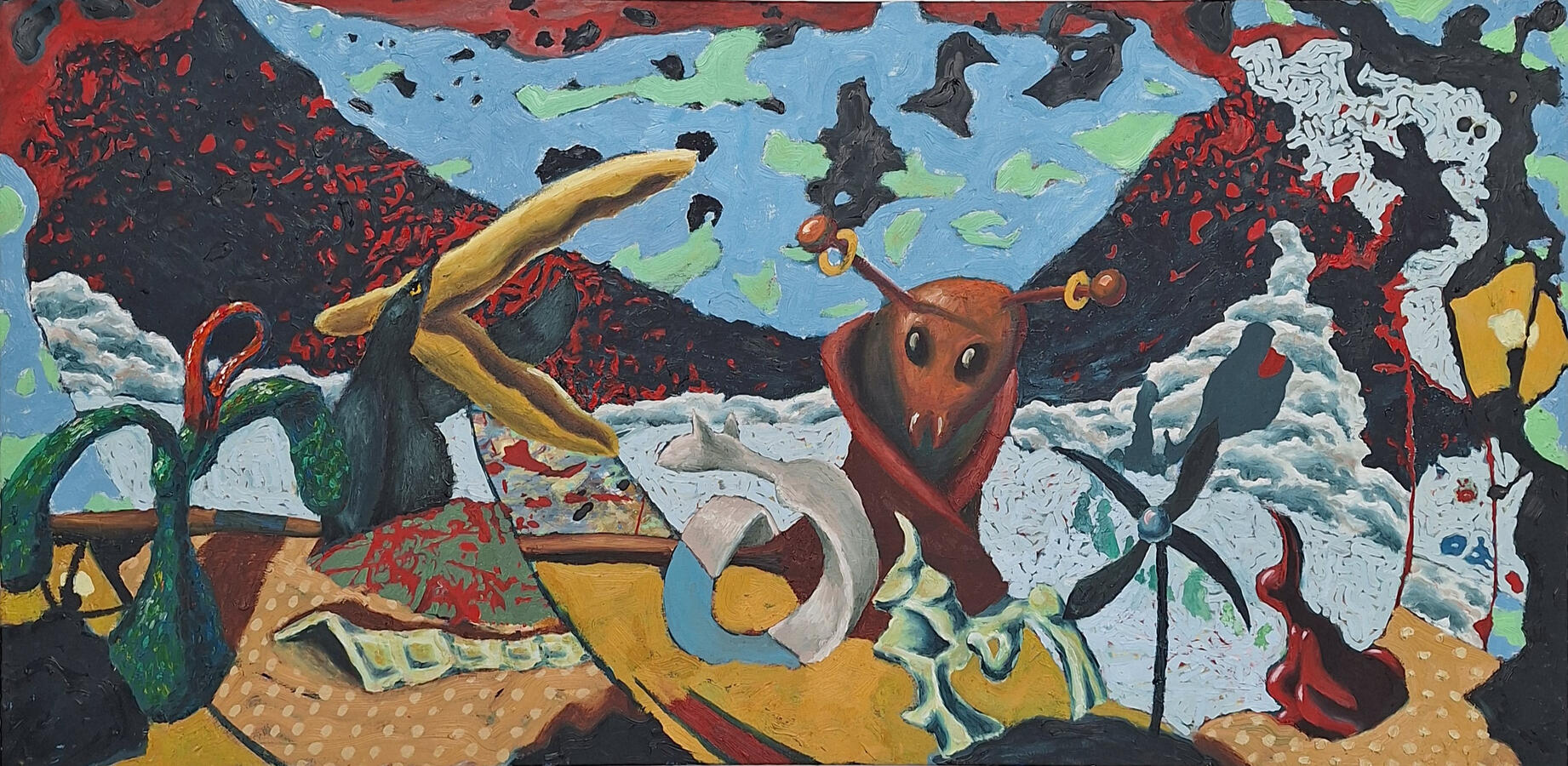 Viva La..., 75x150cm, Oil on Canvas