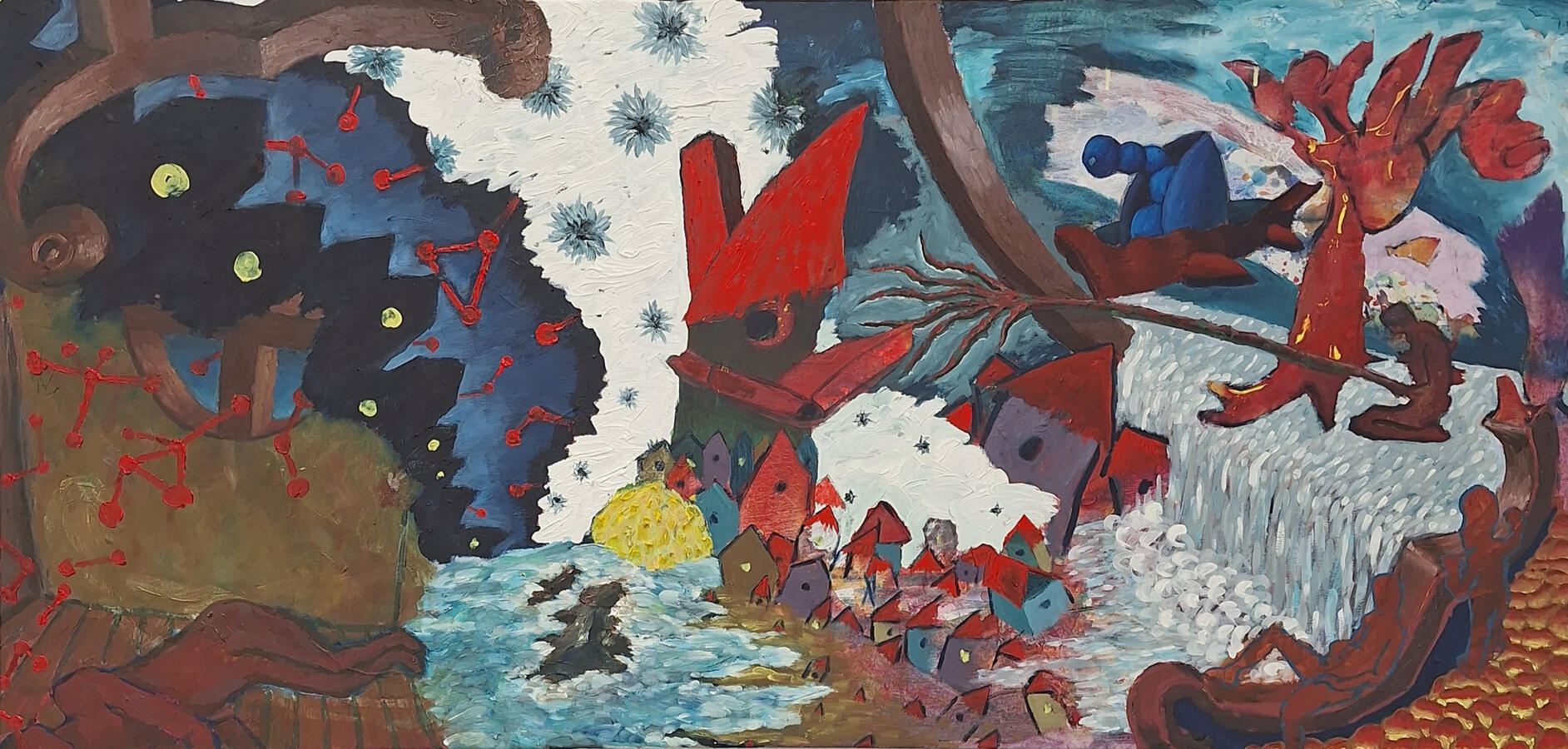 Good Night, 75x150cm, Oil on Canvas