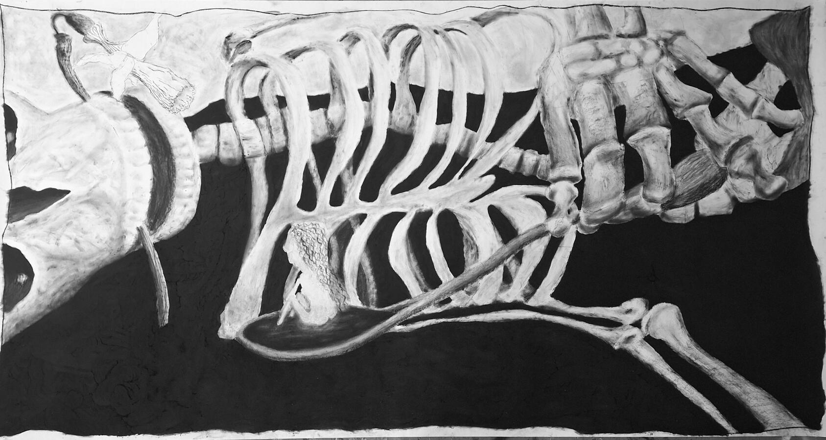 My Darling, 150x220cm, Coal on Paper My Darling, 150x220cm, Coal on Paper